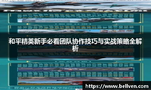 和平精英新手必看团队协作技巧与实战策略全解析